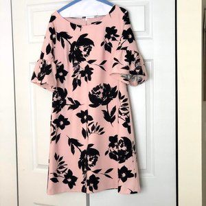 IVANKA TRUMP Floral Dress w/ Rose Gold Zipper